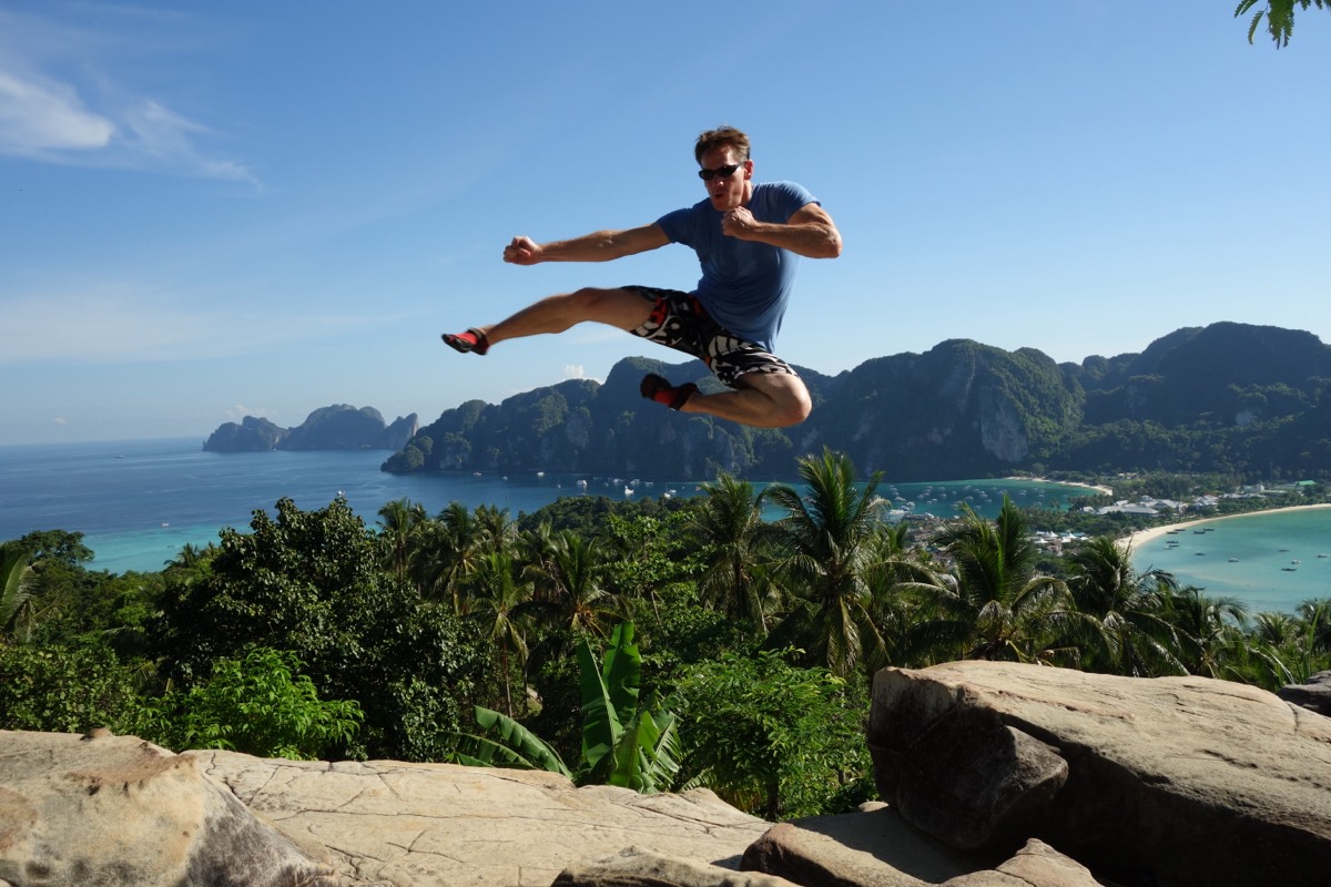 Rick Tew flying kick
