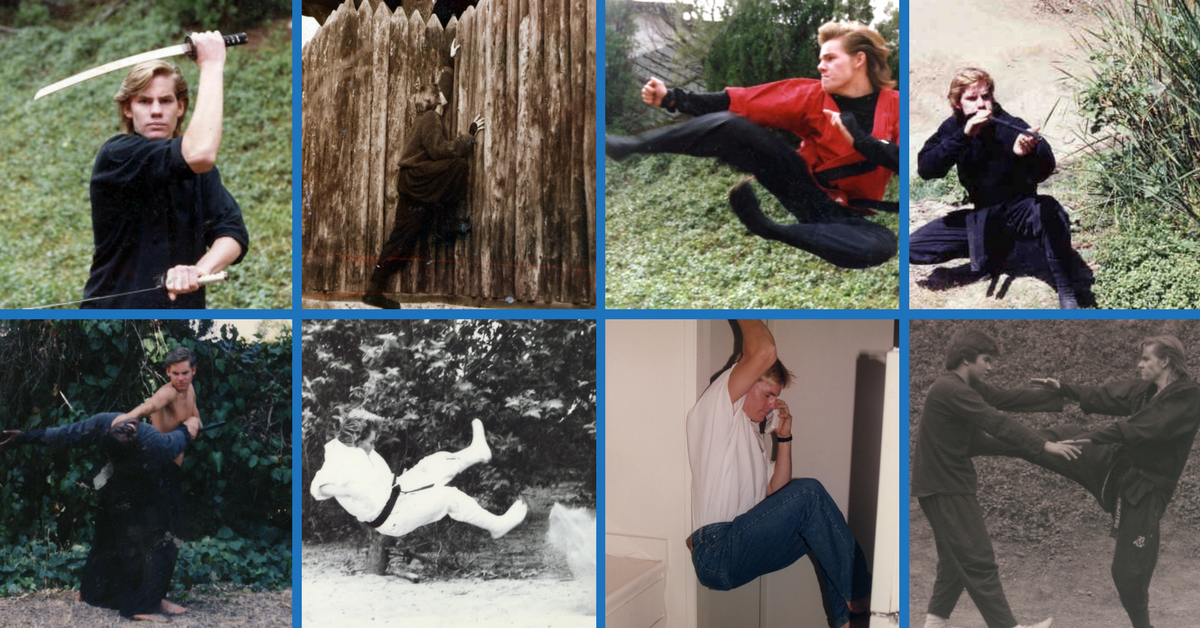 Young Rick Tew ninja training